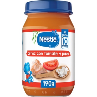 NESTLE jar of rice with tomato and turkey gluten-free ages 8+ months container 190 g