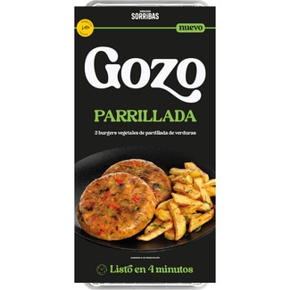 OBRADOR SORRIBAS Gozo hamburguesas vegetales de parrillada de verduras veganas 2 uds envase 160 g