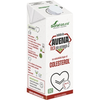 Bebida de avena ecológica rica en omega 3 sin azúcares añadidos brik 1 l es saludable controlar el colesterol - Soria Natural