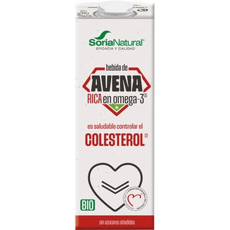 SORIA NATURAL bebida de avena ecológica rica en omega 3 sin azúcares añadidos brik 1 l es saludable controlar el colesterol
