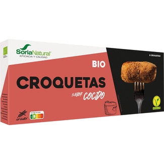 SORIA NATURAL croquetas sabpr cocido ecológicas, veganas y sin gluten envase 250 g