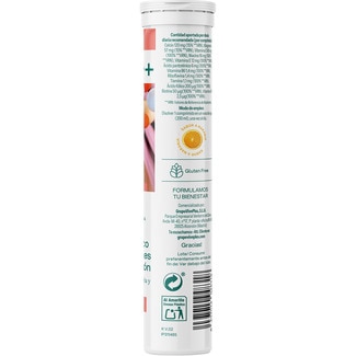 Energía multivitamínico y minerales sabor naranja sin gluten tubo 20 comprimidos - Vive+