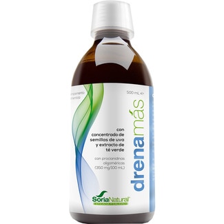 Drenamás con concentrado de semillas de uva y extracto de té verde botella 500 ml - Soria Natural