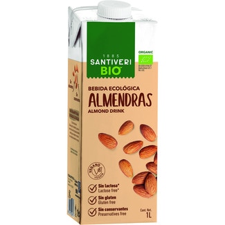 SANTIVERI Organic Bio ökologisches Mandelgetränk laktosefrei und glutenfrei Behälter 1 l