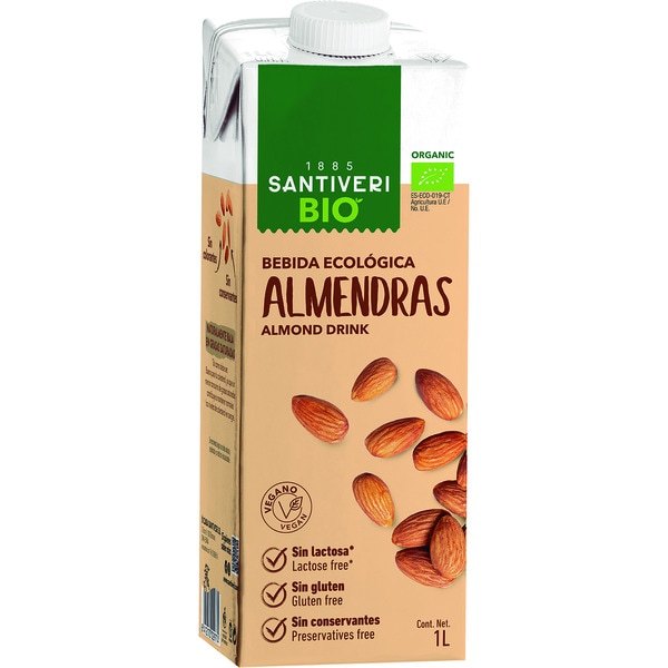 Organic Bio almond drink lactose-free and gluten-free container 1 l