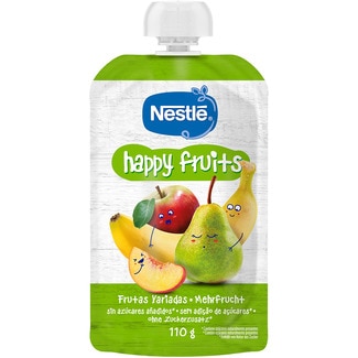 NESTLE Happy Fruits assorted fruit no added sugar ages 6+ months pouch 110 g