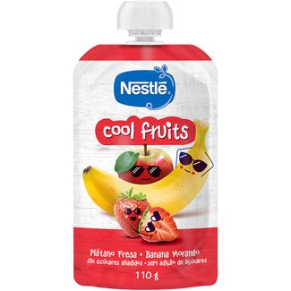 NESTLE Cool Fruits banana and strawberry dessert ages 6+ months pouch 110 g