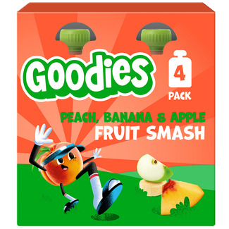 GOODIES Fruit Smash peach, banana & appel 4 bolsitas 100 g