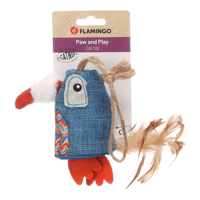 Flamingo – Juguete Flamingo para gatos Robla pájaro multicolor. Azul Talla Única