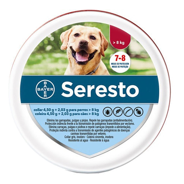 Seresto – Collar antiparásito Bayer Seresto para perros de más de 8 Kg 70 cm.