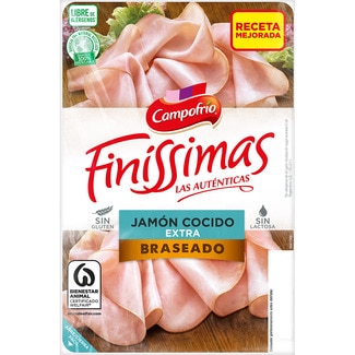 CAMPOFRIO Finíssimas gekochter Schinken extra gegrillt glutenfrei laktosefrei Behälter 115 g