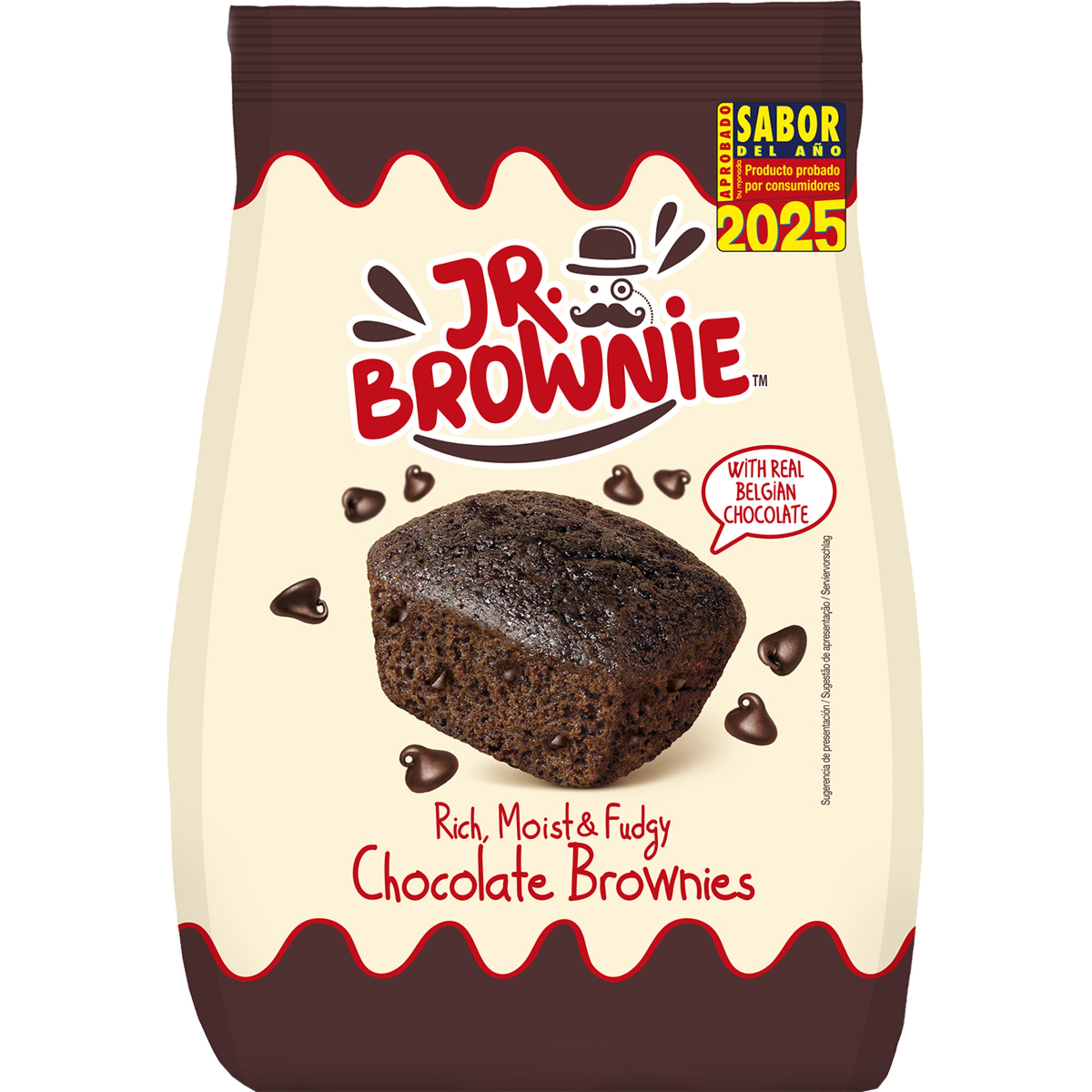 brownies con chocolate belga 8 unidades envasadas invidualmente