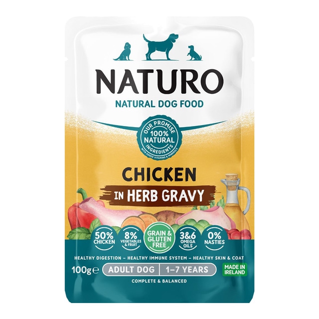 Naturo – Comida húmeda para perros adultos Naturo pollo grain free en salsa 100 g.
