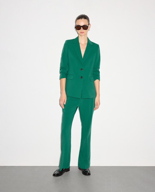 Blazer lisa una fila de mujer