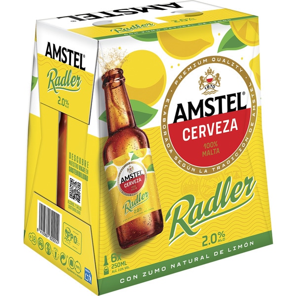 Helles Bier mit natürlichem Zitronensaft 6er-Pack Flaschen 25 cl
