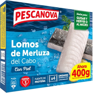 PESCANOVA lomos de merluza del Cabo con piel estuche 400 g