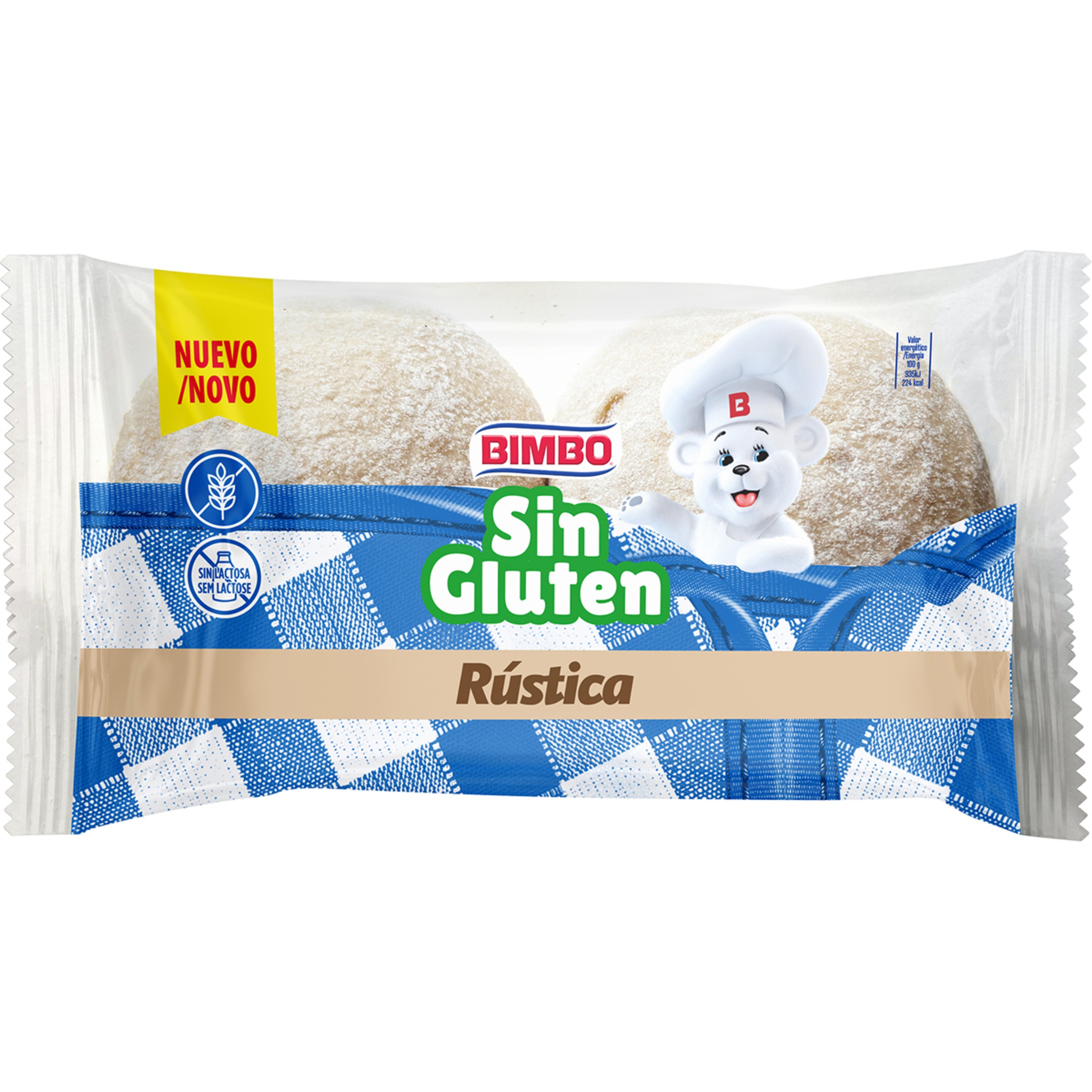 Rústica pan de hamburguesa sin gluten sin lactosa 2 unidades