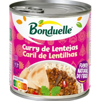 Bonduelle Lentilhas de Caril lata 400 g
