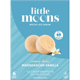 Little Moons Gelado Mochi de Baunilha embalagem 192 g