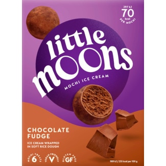 Little Moons Gelado Mochi de Chocolate Fudge embalagem 192 g