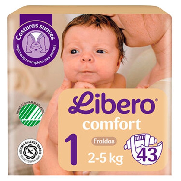 Fraldas Newborn T.1 embalagem 43 unidades