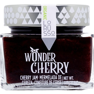 LORUSSO mermelada ecológica de cereza 85% fruta baja en azúcar tarro 305 g