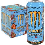 Mango Loco Energydrink mit Taurin und Ginseng 4er-Pack Dosen 50 cl