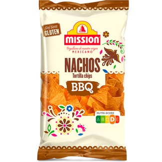 MISSION nachos tortilla chips BBQ sn gluten Tasche 200 g