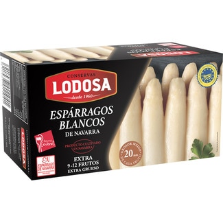 LODOSA weißer Spargel extra g.g.A. Navarra 9-12 Stück extradick Dose 500 g netto Abtropfgewicht