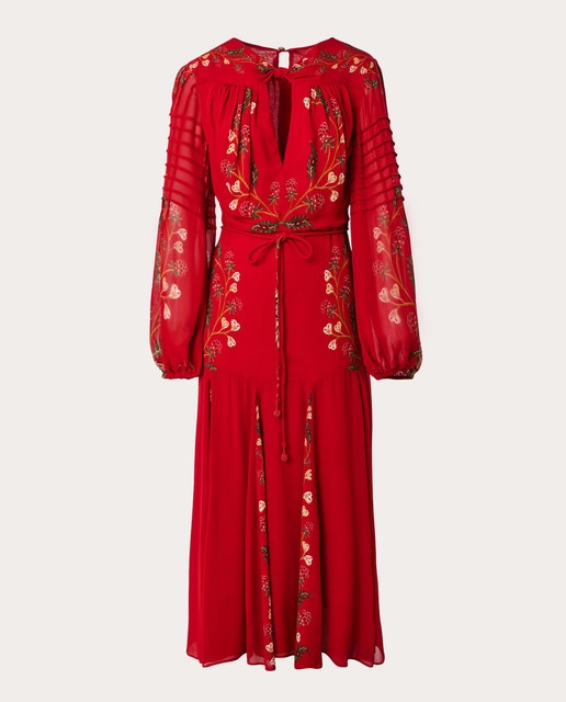 Vestido largo Red Berry Garden