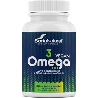 SORIA NATURAL omega 3 vegano 1000 mg de aceite de algas envase 60 cápsulas