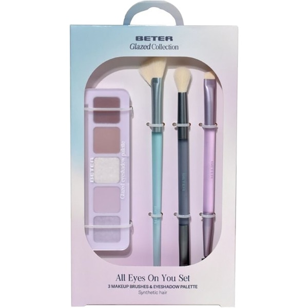 Geschenkset Schminkpinsel + Lidschatten-Palette