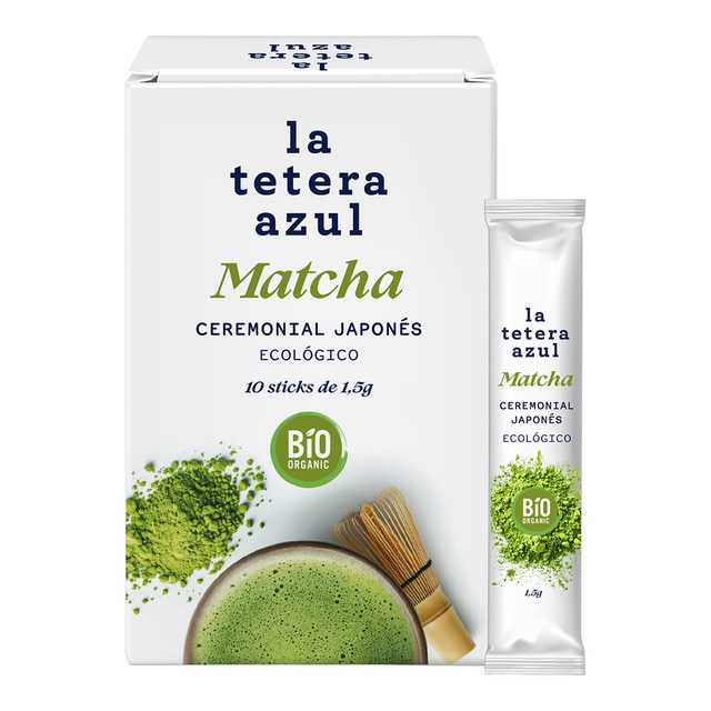 Té matcha ceremonial japonés ecológico La tetera azul