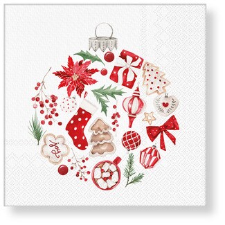 GABBIANO Stylishe Weihnachtsservietten 25x25 cm Paket 40 Einheiten