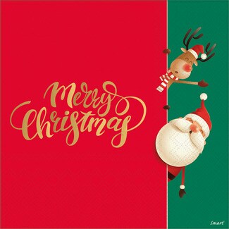 GABBIANO Weihnachtsservietten Merry Christmas 33x33 cm Paket 20 Einheiten