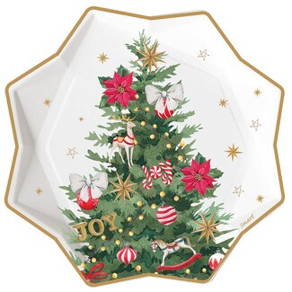 GABBIANO Weihnachtsteller Joy Tree 24,5 cm Paket 8 Einheiten