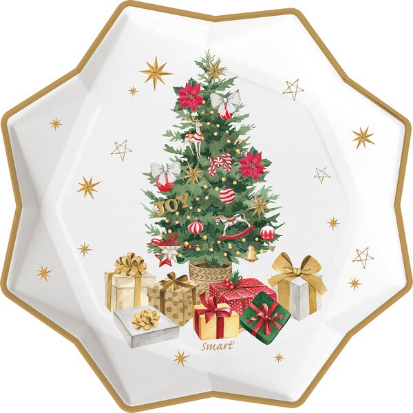 Weihnachtsteller Joy Tree 20,5 cm Paket 8 Einheiten