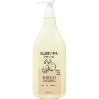 MUSSVITAL Botanics loción corporal de bergamota hidrata, nutre y suaviza Dosierspender 400 ml