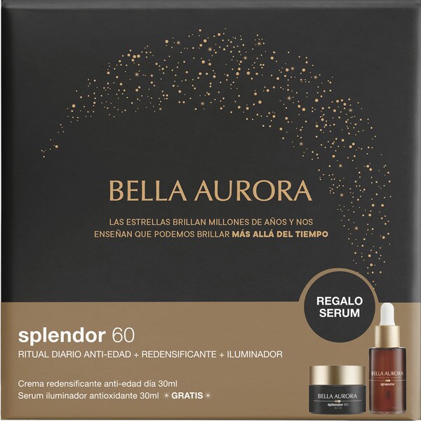 Etui Splendor 60 mit Anti-Aging-Tagescreme Schale 30 ml + aufüllendes Glanz-Serum Dosierer 30 ml