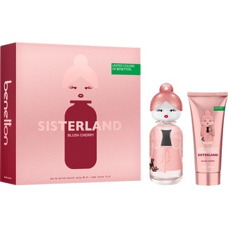 BENETTON Sisterland Blush Cherry Schuber Eau de Parfum für Sie Spray 80 ml + Bodylotion 75 ml