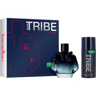 BENETTON We Are Tribe Intense Schuber Eau de Parfum naturelle für Ihn Spray 90 ml + Deo Spray Naturelle 150 ml