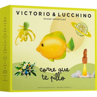 VICTORIO & LUCCHINO Babywasser Corre que te pillo Schuber Eau de Cologne 150 ml + Kosmetik-Necessaire