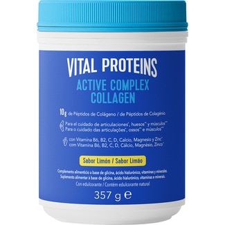 VITAL PROTEINS Active Complex lemon flavour collagen powder can 357 g with hyaluronic acid, vitamins B6, B2, C and D, calcium, magnesium and zinc