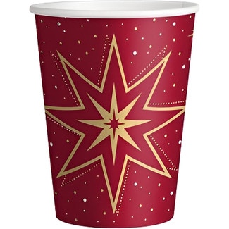 OH YEAH! PARTY vaso cartón rojo Feliz Navidad 270 cc pack 6 unidades