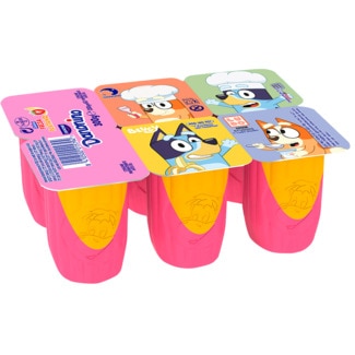 Danonino Petit Suisse de Morango e Banana Pack 6 embalagem 50 g