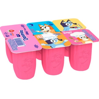 Danonino Petit Suisse de Morango Pack 6 embalagem 50 g