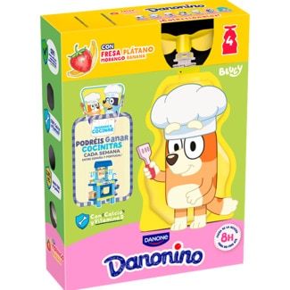 Danonino Iogurte Pouch Morango e Banana Pack 4 unidades embalagem 70 g