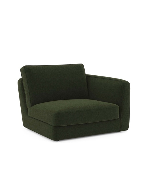 Módulo de 1 plaza con brazo derecho y tejido bouclé para sofá Malmo Room - El Corte Inglés