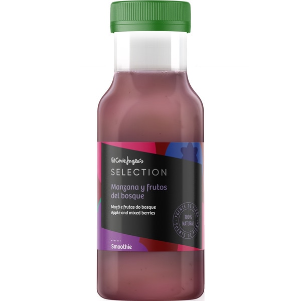100% natural apple and fruits of the forest smoothie bottle 250 ml