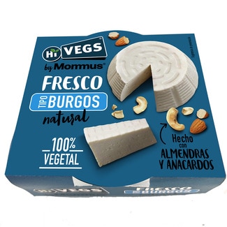 HI VEGS frisch Burgos-Art Natur aus Mandeln und Cashewnüssen 100% pflanzlich by Mommus Behälter 190 g